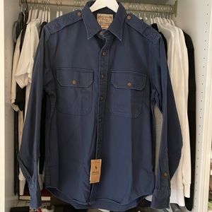 Polo RL military shirt. Blue. Sz Small with tags